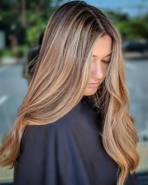 blonde highlights for long brown hair